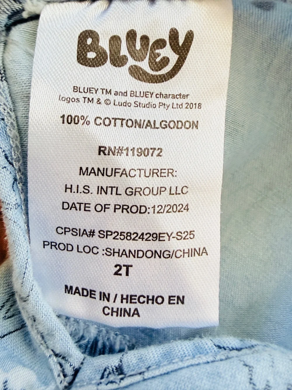 Bluey & Chloe Cotton Dress + Matching Headband Size 2T Toddler